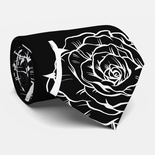 Mikitiez Erdday Natur Selflove Rose Blume Krawatte (Gerollt)