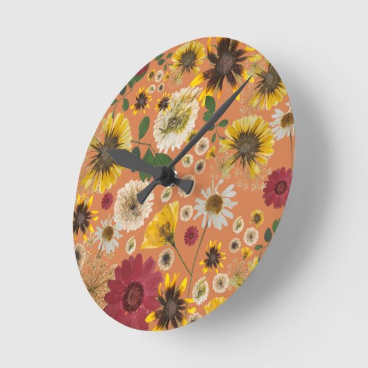 Mikitiez Erdday Natur Selflove Rose Blume Runde Wanduhr (Winkel)