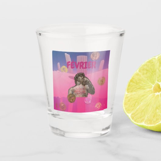 Mikitiez february valentine Ehepaar Franz Schnapsglas (Vorderseite)