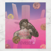 Mikitiez february valentine Ehepaar Franz Weinetikett (Einzelnes Label)