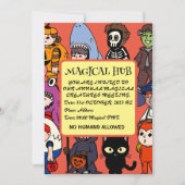 Mikitiez Feenhai Wizard grimreaper frankenstei Einladung (Vorderseite)