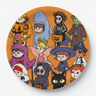 Mikitiez Feenhai Wizard grimreaper frankenstei Pappteller