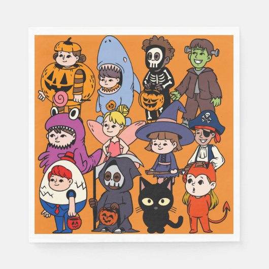 Mikitiez Feenhai Wizard grimreaper frankenstei Serviette (Vorderseite)