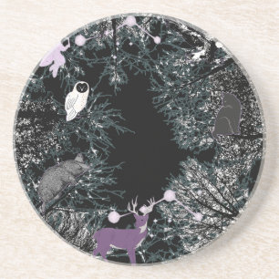 Mikitiez Feenmagie-Wald-Eule Getränkeuntersetzer