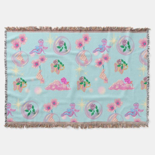 Mikitiez Feenwinkel Blaue Himmelskandy Mohn Liebe Decke (Vorderseite)