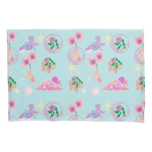 Mikitiez Feenwinkel Blaue Himmelskandy Mohn Liebe Kissenbezug (Vorderseite-Links)