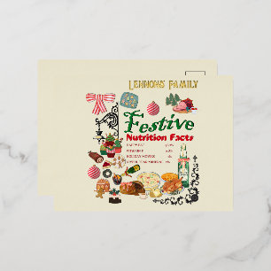 Mikitiez festliches Weihnachtsrezept Backen Urlaub Folien Feiertagspostkarte