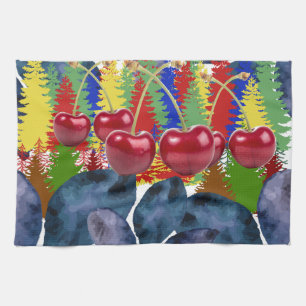 Mikitiez fröhliche Vintage-Herbst-Retro-Kunst Geschirrtuch