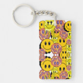 Mikitiez gegenüber gelben Garten Schlüsselanhänger (Vorderseite)