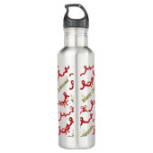 Mikitiez gothmas ribbon redwhite candycane x'mas edelstahlflasche (Rückseite)
