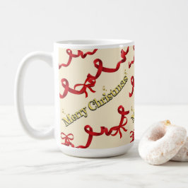 Mikitiez gothmas ribbon redwhite candycane x'mas kaffeetasse