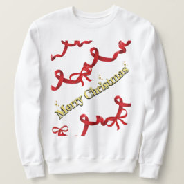 Mikitiez gothmas ribbon redwhite candycane x'mas sweatshirt