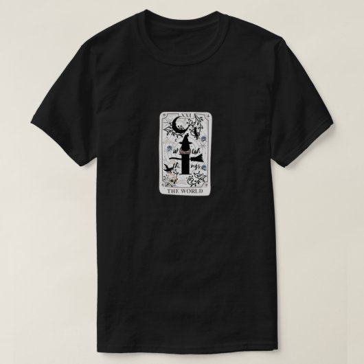 Mikitiez grundlegende Hexenzauberer tarotcard schw T-Shirt (Design vorne)