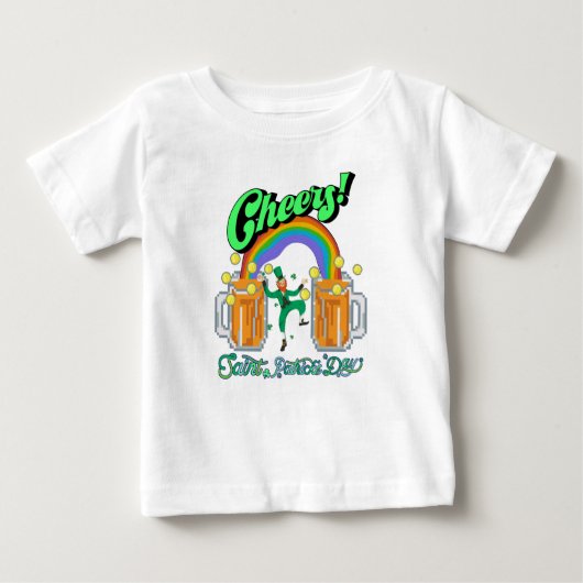Mikitiez grünes Glück Saint Patrick's Day Irishbie Baby T-shirt (Vorderseite)