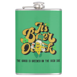 Mikitiez grünes Glück Saint Patrick's Day Irishbie Flachmann