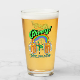Mikitiez grünes Glück Saint Patrick's Day Irishbie Glas