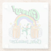 Mikitiez grünes Glück Saint Patrick's Day Irishbie Glasuntersetzer (Rückseite)
