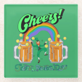 Mikitiez grünes Glück Saint Patrick's Day Irishbie Glasuntersetzer