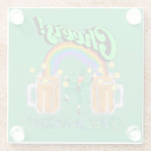 Mikitiez grünes Glück Saint Patrick's Day Irishbie Glasuntersetzer (Rückseite)