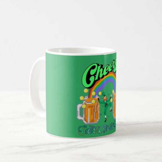 Mikitiez grünes Glück Saint Patrick's Day Irishbie Kaffeetasse (Vorderseite Links)