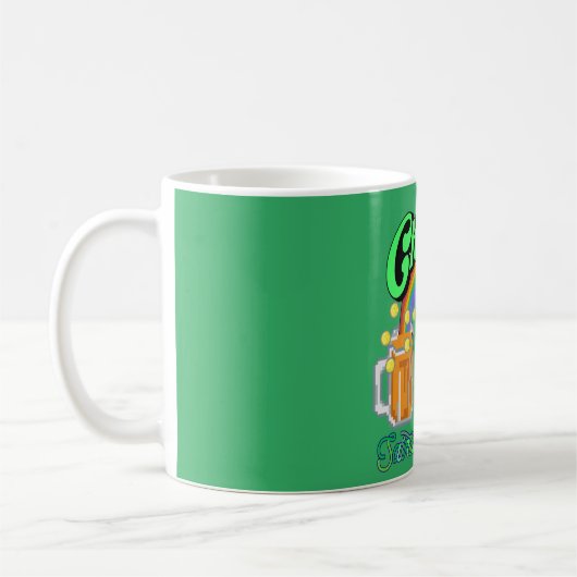 Mikitiez grünes Glück Saint Patrick's Day Irishbie Kaffeetasse (Links)