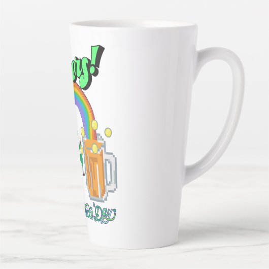 Mikitiez grünes Glück Saint Patrick's Day Irishbie Milchtasse (Rechts)