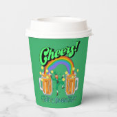 Mikitiez grünes Glück Saint Patrick's Day Irishbie Pappbecher (Rückseite)