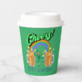 Mikitiez grünes Glück Saint Patrick's Day Irishbie Pappbecher (Vorderseite)