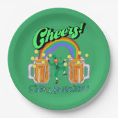 Mikitiez grünes Glück Saint Patrick's Day Irishbie Pappteller (Vorderseite)