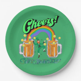 Mikitiez grünes Glück Saint Patrick's Day Irishbie Pappteller