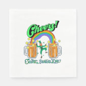 Mikitiez grünes Glück Saint Patrick's Day Irishbie Serviette (Vorderseite)