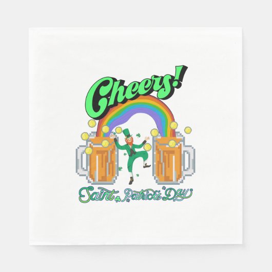 Mikitiez grünes Glück Saint Patrick's Day Irishbie Serviette (Vorderseite)