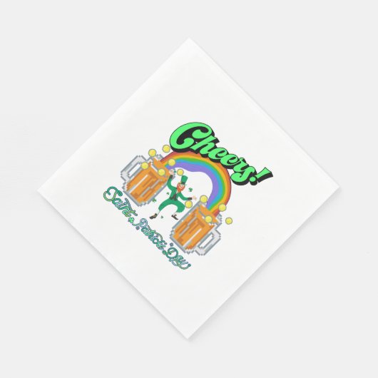 Mikitiez grünes Glück Saint Patrick's Day Irishbie Serviette (Ecke)