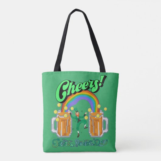 Mikitiez grünes Glück Saint Patrick's Day Irishbie Tasche (Rückseite)