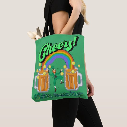 Mikitiez grünes Glück Saint Patrick's Day Irishbie Tasche (Von Nahem)