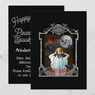 Mikitiez gruselige Stimmung vintage gothic Hallowe Einladung