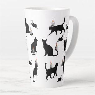 Mikitiez gruseliger Bombay Schwarzkater Halloween Milchtasse