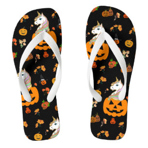 Mikitiez halloween unicorn spokokoker Oktober Herb Badesandalen