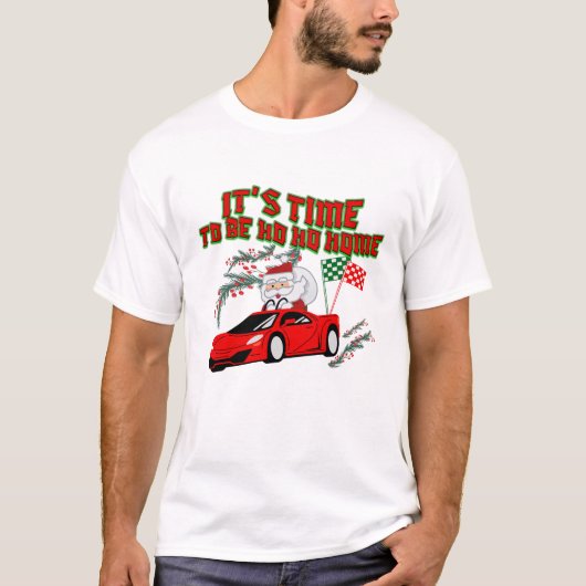 Mikitiez ho ho ho santaclaus sleigh Zuhause T-Shirt (Vorderseite)