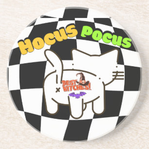 Mikitiez hocus pocus fuuny Katze halloween memes Getränkeuntersetzer