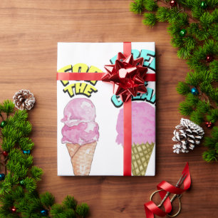 Mikitiez icecream Party favorisierte Sommer Geschenkpapier