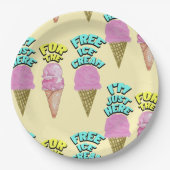 Mikitiez icecream Party favorisierte Sommer Pappteller (Vorderseite)
