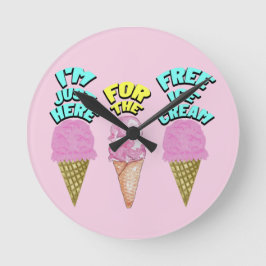 Mikitiez icecream Party favorisierte Sommer Runde Wanduhr