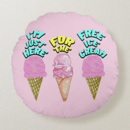 Mikitiez icecream Party favorisierte Sommer Rundes Kissen