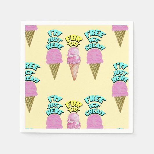 Mikitiez icecream Party favorisierte Sommer Serviette (Vorderseite)