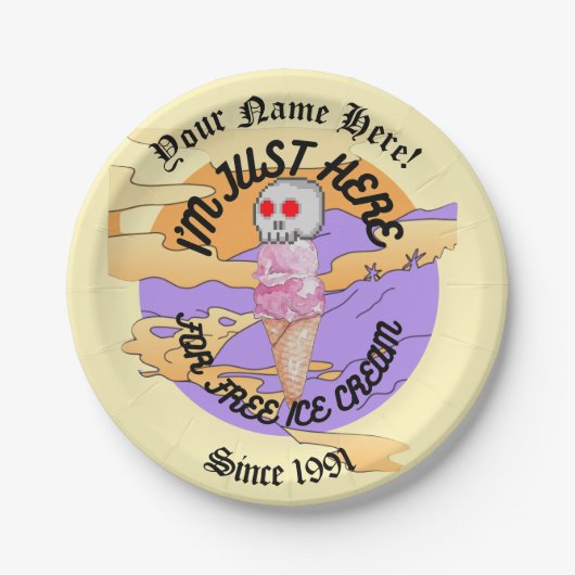 Mikitiez icecream Party favorurtie Specialty Tasse Pappteller (Vorderseite)