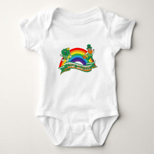 Mikitiez irish Klee grün st.patrick'sday Glück Baby Strampler
