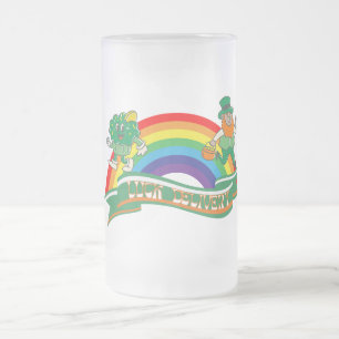 Mikitiez irish Klee grün st.patrick'sday Glück Mattglas Bierglas