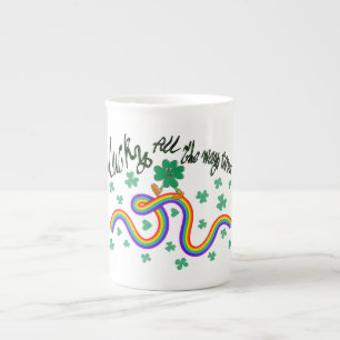 Mikitiez irish Klee grün st.patrick'sday Glück Porzellantasse