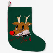 Mikitiez jinglebellrock punk gothmas reindeer kleiner weihnachtsstrumpf (Vorderseite)